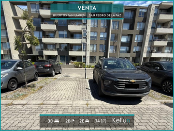 En venta departamento muy soleado ubicado en condominio de Huertos Familiares.