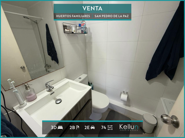 En venta departamento muy soleado ubicado en condominio de Huertos Familiares.