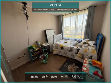 En venta departamento muy soleado ubicado en condominio de Huertos Familiares.