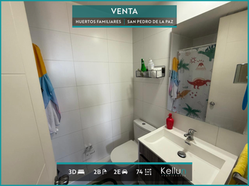 En venta departamento muy soleado ubicado en condominio de Huertos Familiares.
