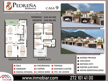 CASA EN VENTA EN RESIDENCIA CERCA DEL TOBOGÁN DE LA MONTAÑA CERCA DEL PARQUE DE LOS DINOSAURIOS, FRENTE A LA CANTERA A UNOS PASOS DEL TOBOGÁN DE LA MO