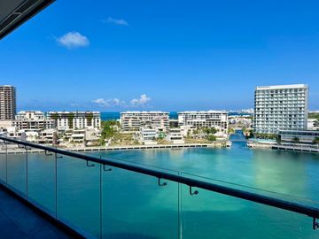 ÚNICO DEPARTAMENTO CON LA MEJOR VISTA DE SHARK TOWER, LADO FRONTAL AL MAR Y CANALES, PRECIO DE OPORTUNIDAD