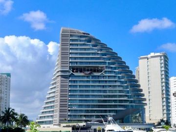 ÚNICO DEPARTAMENTO CON LA MEJOR VISTA DE SHARK TOWER, LADO FRONTAL AL MAR Y CANALES, PRECIO DE OPORTUNIDAD
