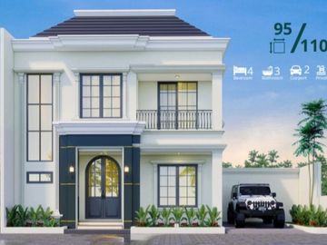 DIJUAL RUMAH 2 LANTAI DENGAN KOLAM RENANG DI GODEAN