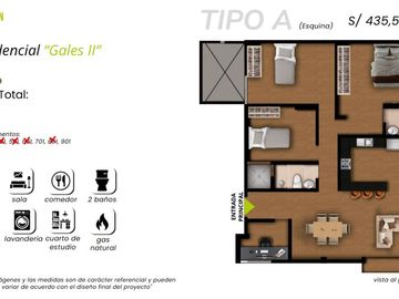 Venta Departamento en San Juan de Miraflores ZONA B, 3 Dormitorios, Estudio y Cochera en CONSTRUCCION. Entrega 2025.