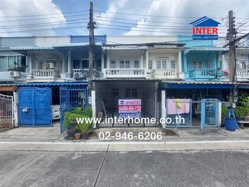 2-storey townhouse, 18 sq m, Lalinthong Village, Srinakarin, near the Samut Prakan Electricity Authority intersection, Srinakarin Road, Old Sukhumvit