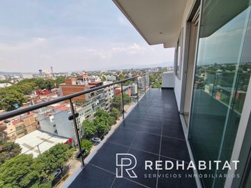 VENTA DEPARTAMENTO EXTERIOR CON BALCON Y ROOF GARDEN PROPIO CON ASADOR, PORTALES NORTE BENITO JUAREZ