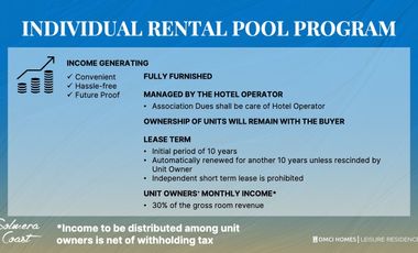 ₱105K Monthly downpayment Beach Condotel San Juan Batangas Beach Front with Infinity Pool May 2027 Turn Over