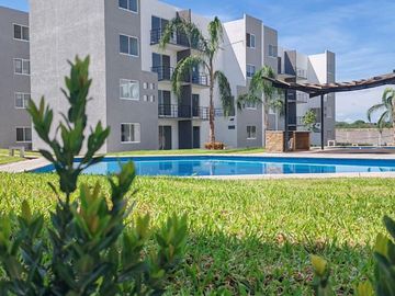 VENTA DE DEPARTAMENTO EN RESIDENCIAL CON ALBERCA EN YAUTEPEC, MORELOS.
