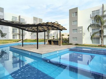VENTA DE DEPARTAMENTO EN RESIDENCIAL CON ALBERCA EN YAUTEPEC, MORELOS.