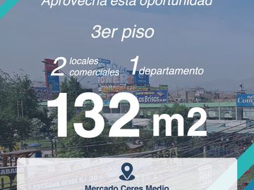 LOCAL COMERCIAL 3ER PISO EN VENTA 132 M2 URB. LOS ANGELES DE VITARTE - ATE