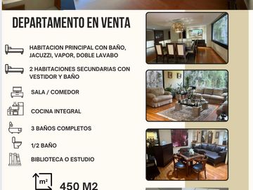 Bosques de las lomas, departamento en venta, calle tejocotes