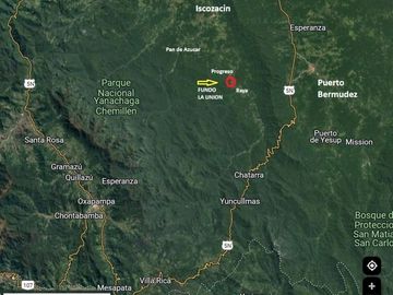 VENDO TERRENO DE 94.6 HAS NUEVO PROGRESO – ISCOZACIN – OXAPAMPA – CERRO DE PASCO