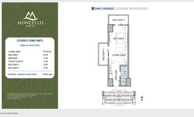 35K Monthly Condotel Unit at Baguio City Gateway Moncello Crest PHASE 2 NOW OPEN 8 Million  (34.5sqm) TURN OVER AUG 2029