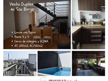 Venta DUPLEX en San Borja limite con Surco(Javier Prado,ULima)