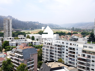 Departamento penthouse en venta en sector oriente plan de Viña del mar, vista panorámica.