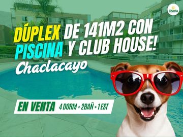 Amplio dúplex de 141m2 en Condominio Los Prados – Chaclacayo