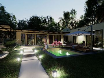 Casa con alberca privada ecológica en venta El Ramonal, Cancún
