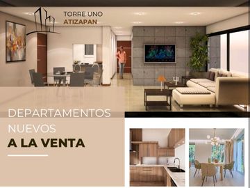 DEPARTAMENTO EN VENTA EN TORRE UNO, JARDINES DE ATIZAPÁN, EDO. DE MÉXICO.