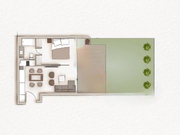 Exclusivo Y Moderno 1d + 1b + E + Bod. + Jardín