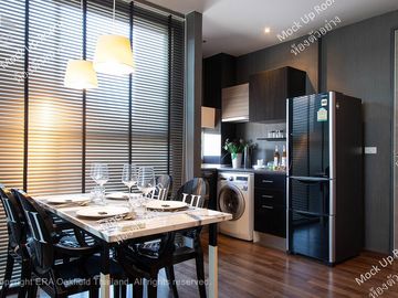 Condominium in the heart of Rayong city, quiet atmosphere, with full amenities (large room)