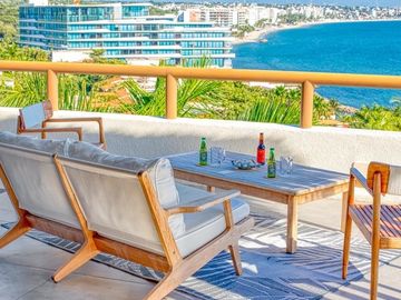Lujoso Penthouse Amueblado Frente al Mar en Punta Esmeralda | Bucerias Nayarit