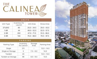 16K MONTHLY STUDIO PRESELLING CONDO IN CALOOCAN CITY CALINEA TOWER payable in 40months
