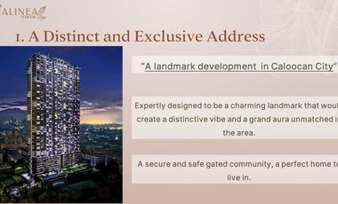 16K MONTHLY STUDIO PRESELLING CONDO IN CALOOCAN CITY CALINEA TOWER payable in 40months