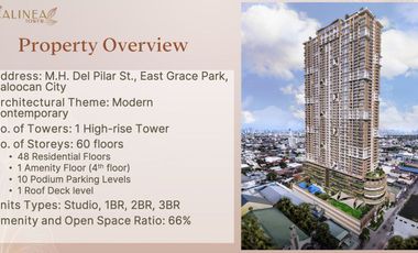 16K MONTHLY STUDIO PRESELLING CONDO IN CALOOCAN CITY CALINEA TOWER payable in 40months