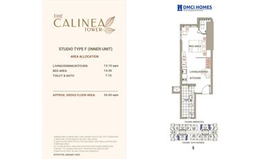 16K MONTHLY STUDIO PRESELLING CONDO IN CALOOCAN CITY CALINEA TOWER payable in 40months