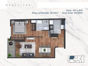 VENTA DE DEPARTAMENTO DE 1 DORMITORIO, ESTRENO, CERCA AL CRICKET, MAGDALENA