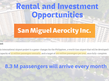 Smart Airbnb Investment Pre Selling Studio in Silaya Bulacan Near New Manila International Airport