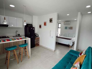 VENTA DE APARTAESTUDIO AMOBLADO, RENTAS CORTAS. CERCA AL ESTADIO PASCUAL GUERRERO.