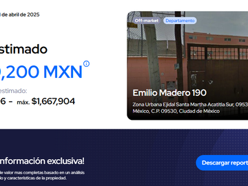 DEPARTAMENTO de oportunidad en EMILIANO MADERO, IZTAPALAPA✨🏡💵