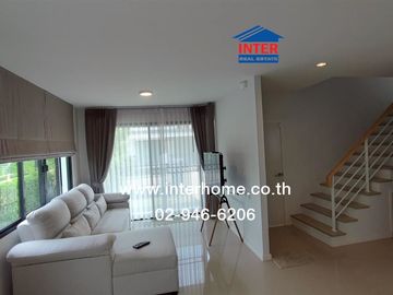 2-storey twin house, 35.6 sq.w., Eco House Village, Pinklao-Salaya, Soi Wat Som Kleng (Soi 31), Samret Phatthana Road, Sala Thammasop Road, Bang Kruai