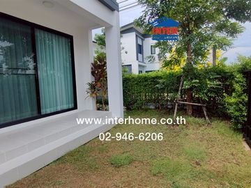 2-storey twin house, 35.6 sq.w., Eco House Village, Pinklao-Salaya, Soi Wat Som Kleng (Soi 31), Samret Phatthana Road, Sala Thammasop Road, Bang Kruai
