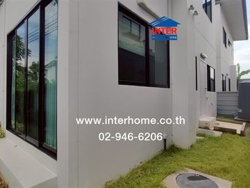 2-storey twin house, 35.6 sq.w., Eco House Village, Pinklao-Salaya, Soi Wat Som Kleng (Soi 31), Samret Phatthana Road, Sala Thammasop Road, Bang Kruai
