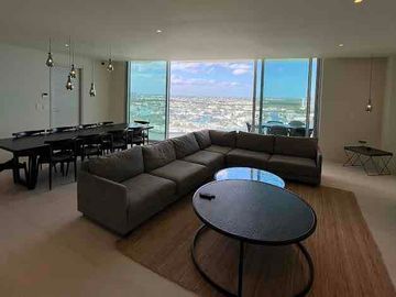 Venta VIP: Departamento amueblado en SLS Puerto Cancún - 4 recámaras, amenities de lujo