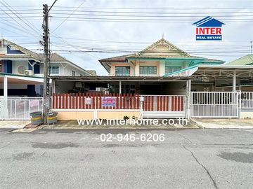 Twin house, 2 floors, 37.3 sq.w., Pruksa Village 17, Lam Luk Ka, Khlong 3, near BTS Khu Khot Station, along Khlong Sam Lam Luk Ka Road, Lam Luk Ka Roa