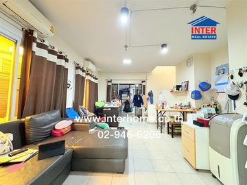 Twin house, 2 floors, 37.3 sq.w., Pruksa Village 17, Lam Luk Ka, Khlong 3, near BTS Khu Khot Station, along Khlong Sam Lam Luk Ka Road, Lam Luk Ka Roa