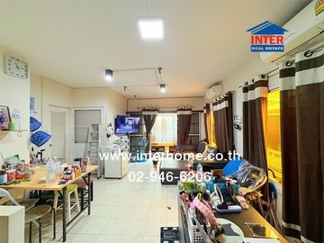 Twin house, 2 floors, 37.3 sq.w., Pruksa Village 17, Lam Luk Ka, Khlong 3, near BTS Khu Khot Station, along Khlong Sam Lam Luk Ka Road, Lam Luk Ka Roa