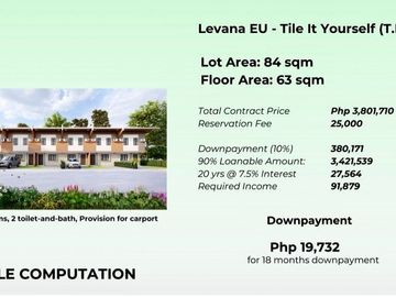 3 BR Townhouse Model at Paseo de Lipa-LEVANA MODEL