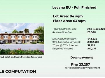 3 BR Townhouse Model at Paseo de Lipa-LEVANA MODEL