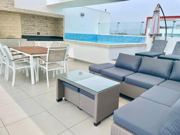 LINDA CASA DE PLAYA EN EL EXCLUSIVO CONDOMINIO CALA DEL MAR- ASIA/4 HAB/ 3 BAÑOS COMPLETOS/2 COCHERAS/2DA FILA Esta linda casa de playa con increíble