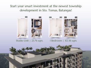 Pre-Selling 1BR for sale in Montvert Residence Sto. Tomas Batangas