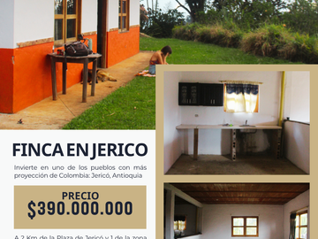 Casa-finca en Jericó, Antioquia – 3.900 m² de tierra fértil con vista panorámica.