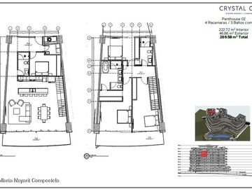Penthouse único en venta de la Crystal Cove. El Tizate, Riviera Nayarit.