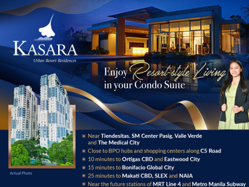 2 Bedroom Unit Ready for Occupancy Rent-To-Own Condominium Kasara Urban Resort Residences, in P.E Antonio and Eagle St Ugong Pasig City near Ortigas