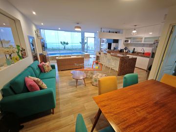 🚨¡SE VENDE MODERNO DEPARTAMENTO DUPLEX EN 1ERA FILA DE 191M2 EN PLAYA CABALLEROS!