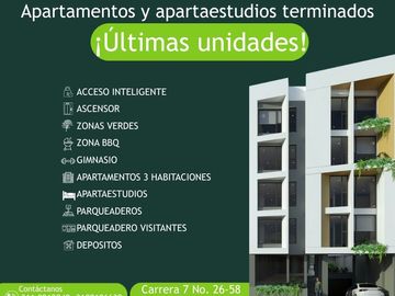 Proyecto de apartaestudios y apartamentos en venta, Tunja.